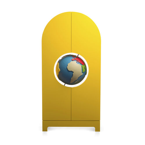 Armadio design originale - GLOBE - Gufram - in legno laccato / con ante battenti