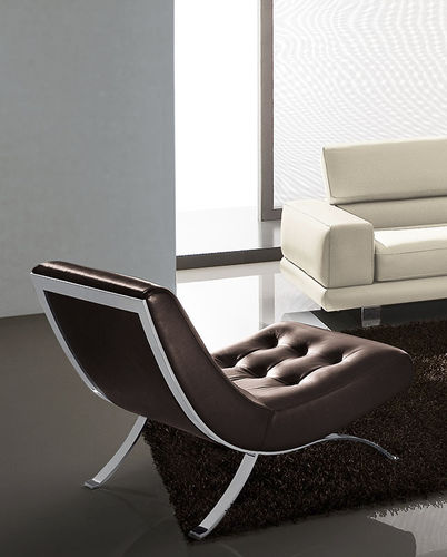 Chauffeuse contemporanea - VINTAGE - Gurian - in pelle / in metallo / da sala