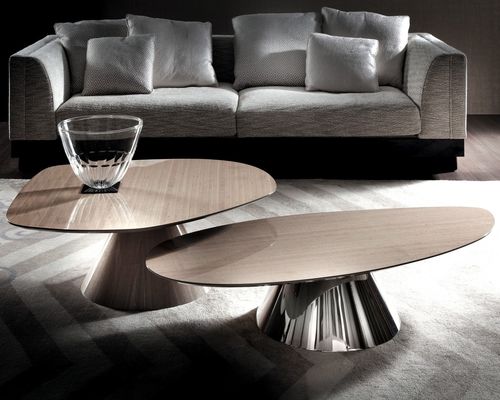 Tavolino basso contemporaneo - CHELSEA – TRIBECA - Haute Couture by Costantini Pietro - in legno / con supporto in legno / con base centrale