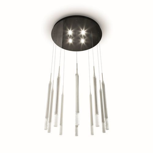 Lampadario contemporaneo - BELVEDERE - Haute Couture by Costantini Pietro - in vetro / in acciaio / in nichel