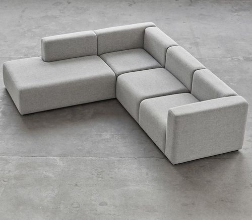 Divano modulare - MAGS - Hay a/s - d'angolo / contemporaneo / in tessuto