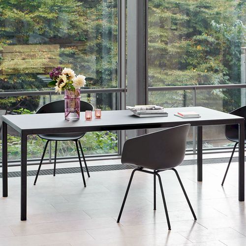 Tavolo contemporaneo - T12  - Hay a/s - in acciaio / con supporto in acciaio / rettangolare