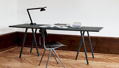 Tavolo contemporaneo - LOOP STAND - Hay a/s - in metallo / con supporto in metallo / rettangolare