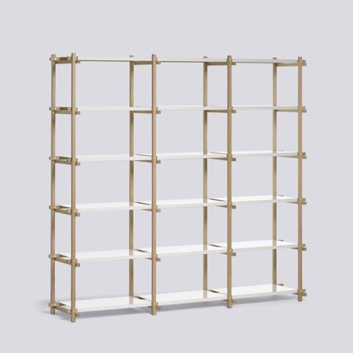 Scaffale contemporaneo - WOODY - Hay a/s - in rovere / in acciaio