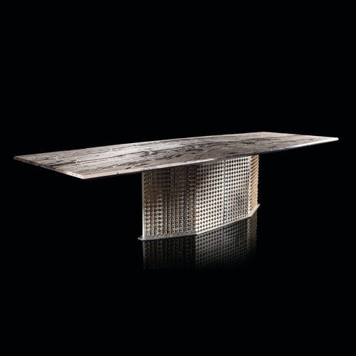 Scrivania contemporanea - S-PENNY - Henge - in acciaio / in ottone / in marmo