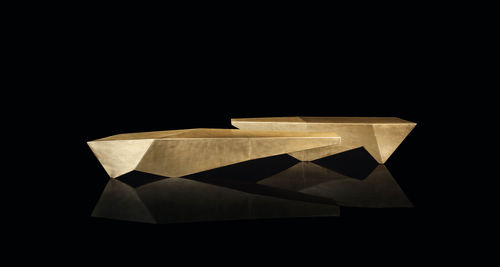 Tavolino basso contemporaneo - MONOLITH - Henge - in legno compensato / in schiuma di poliuretano / per uso residenziale