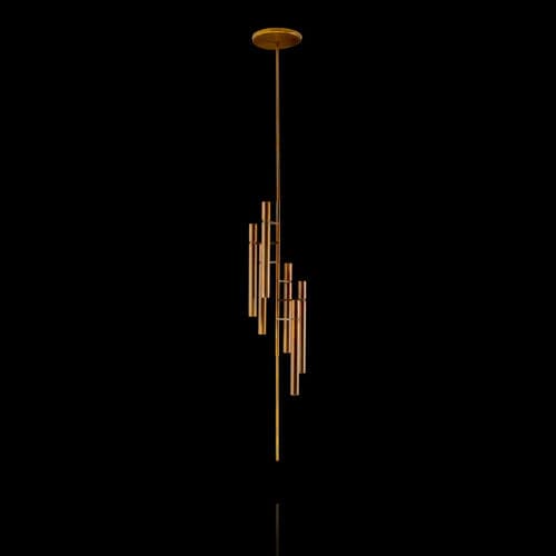 Lampadario contemporaneo - TUBULAR - Henge - in ottone / LED