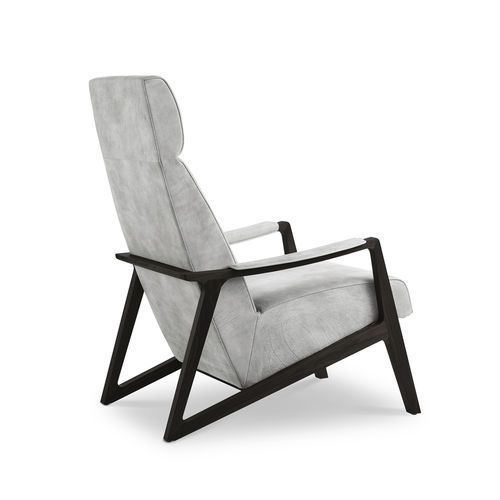 Poltrona contemporanea - BARLEY - i4 MARIANI - in tessuto / in pelle / in legno