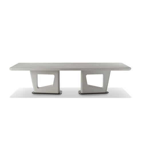 Tavolo da riunione contemporaneo - AVATAR - i4 MARIANI - impiallacciato in legno / in pelle / con supporto in legno
