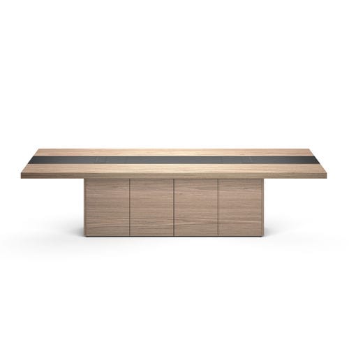 Tavolo da riunione contemporaneo - KEFA - i4 MARIANI - impiallacciato in legno / in pelle / con supporto in legno