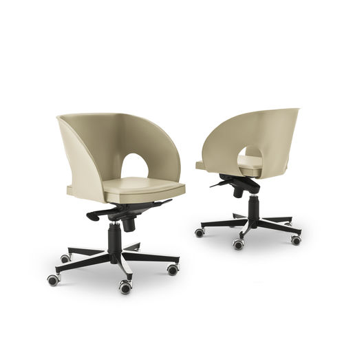 Sedia da ufficio in pelle - VOILE - i4 MARIANI - contemporanea / da interno / con supporto in alluminio