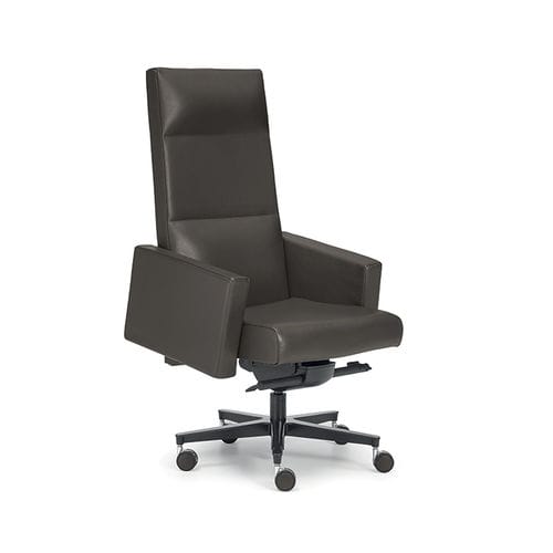 Poltrona da ufficio contemporanea - INCA - i4 MARIANI - in pelle / in acciaio / reclinabile
