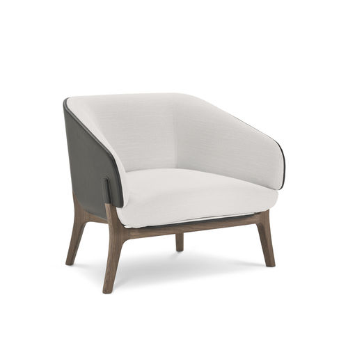 Poltrona contemporanea - SAVILE ROW - i4 MARIANI - in tessuto / in pelle / in legno