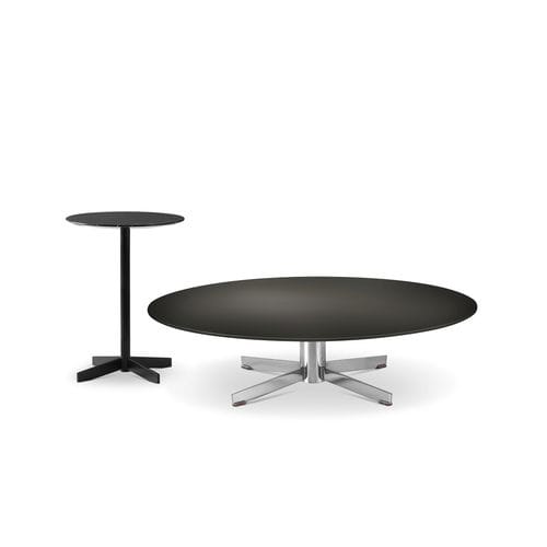 Tavolino basso contemporaneo - OYSTER - i4 MARIANI - in vetro / in pelle / in laminato