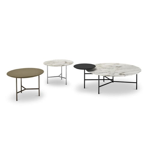 Tavolino basso in pelle - TWIBE - i4 MARIANI - contemporaneo / in marmo / in pelle di mucca