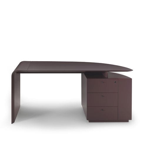 Scrittoio contemporaneo - SIENA - i4 MARIANI - impiallacciato in legno / in MDF laccato / in pelle