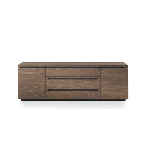 Credenza contemporanea - CROSSING - i4 MARIANI - impiallacciata in legno / in pelle / con cassetti