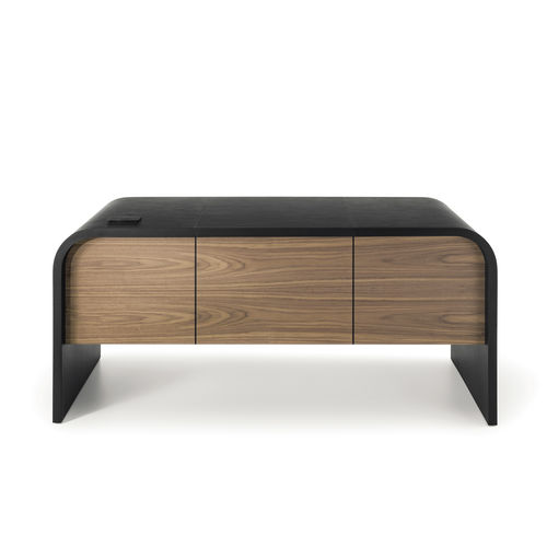 Scrivania da terra - NAMI - i4 MARIANI - contemporanea / impiallacciata in legno / in pelle