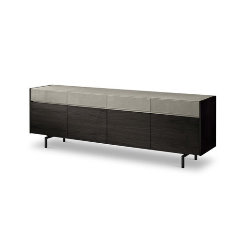 Credenza contemporanea - EQUA - i4 MARIANI - impiallacciata in legno / in acciaio verniciato / in pelle