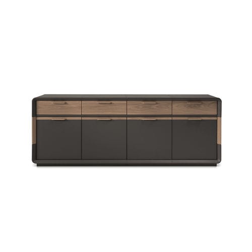 Credenza contemporanea - HERMAN - i4 MARIANI - impiallacciata in legno / in pelle / con cassetti