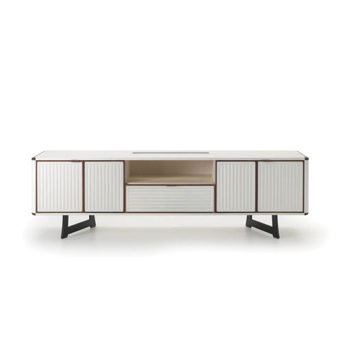 Credenza contemporanea - MOORE - i4 MARIANI - impiallacciata in legno / in bambù / in acciaio