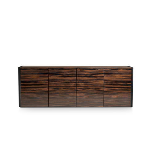 Credenza contemporanea - SERA - i4 MARIANI - impiallacciata in legno / in pelle / su misura