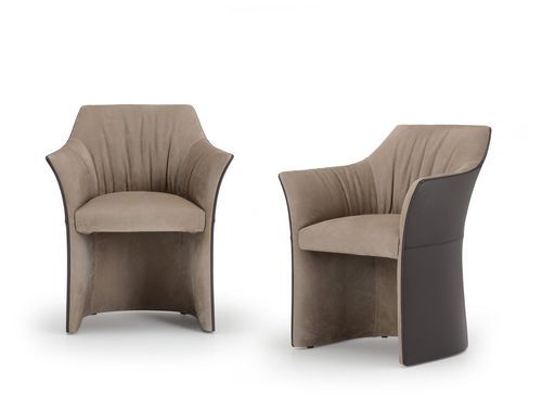 Poltrona moderna - Sella Lounge - i4 MARIANI - in pelle / in tessuto / imbottita