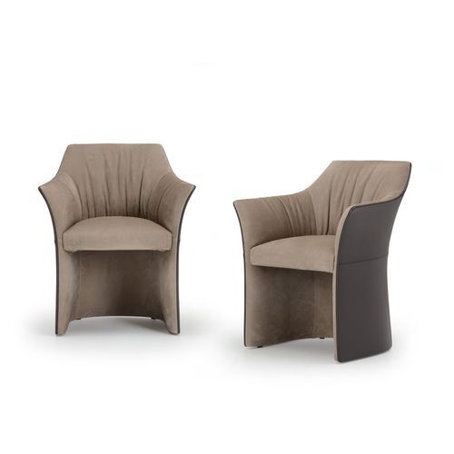 Poltrona contemporanea - SELLA LOUNGE - i4 MARIANI - in pelle / in tessuto / in poliuretano