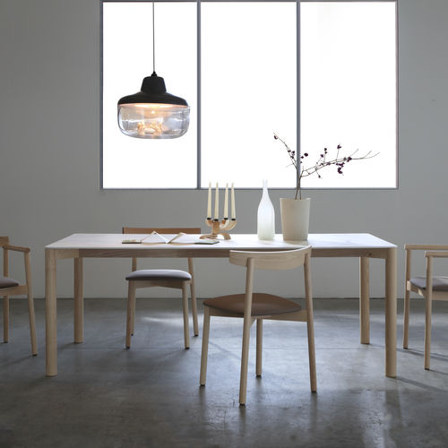 Tavolo contemporaneo - RADIUS - I.T.F. DESIGN SRL - in legno massiccio / in frassino / in ceramica