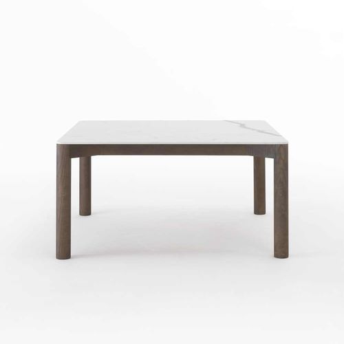Tavolino basso contemporaneo - RADIUS - I.T.F. DESIGN SRL - in ceramica / con supporto in legno massiccio / con supporto in frassino