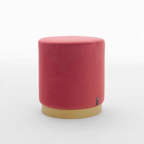 Pouf contemporaneo - ROLL - I.T.F. DESIGN SRL - in velluto / in ecopelle / tondo