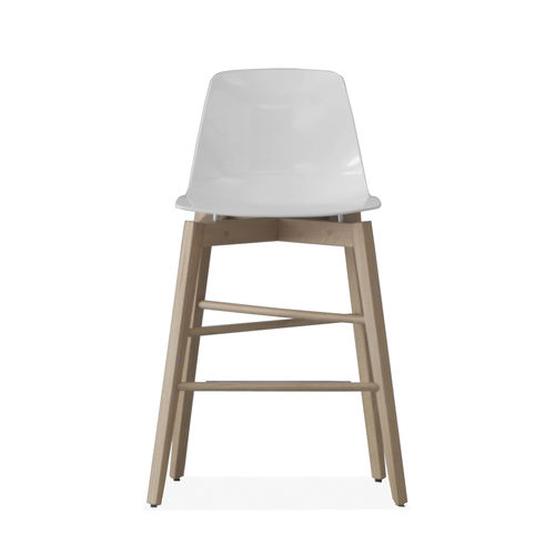 Sedia alta contemporanea - PETITE - I.T.F. DESIGN SRL - da interno / in plastica / con supporto in faggio