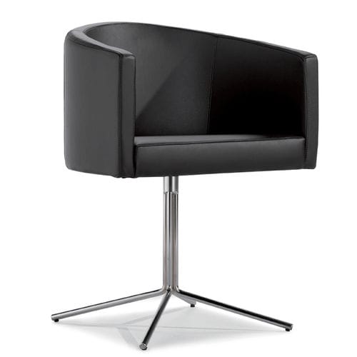 Sedia contemporanea - CARMEN - I.T.F. DESIGN SRL - da interno / in pelle / con supporto in metallo