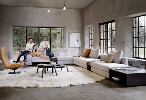 Divano modulare - LUV - Indera nv - contemporaneo / in tessuto / reclinabile