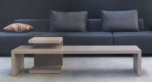Tavolino basso contemporaneo - SINTESE - Indera nv - in legno / rettangolare / quadrato