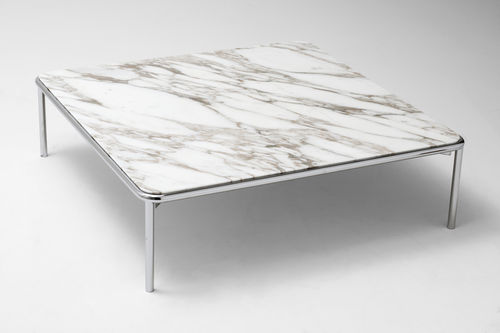 Tavolino basso contemporaneo - UP - La Cividina - in acciaio / in marmo / in MDF laccato