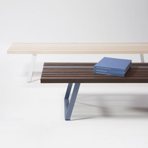 Panca contemporanea - LINE BENCH - La Cividina - in frassino / in acciaio