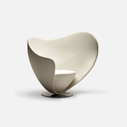 Poltrona contemporanea - MON COEUR - La Cividina - in pelle / in tessuto / in faggio