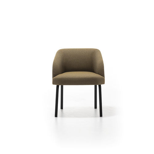 Poltrona contemporanea - Timo - La Cividina - in tessuto / in legno / marrone