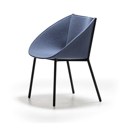 Sedia contemporanea - Taco - La Cividina - da interno / in feltro / con supporto in acciaio