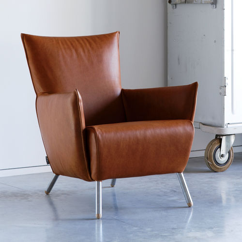 Poltrona contemporanea - CHEO - Label Produkties bv - in pelle