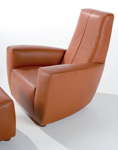 Poltrona contemporanea - LONGA - Label Produkties bv - in pelle / con poggiapiedi / a schienale alto