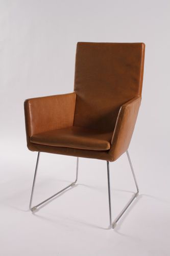 Sedia contemporanea - DONNA - Label Produkties bv - in pelle / a slitta / per uso residenziale