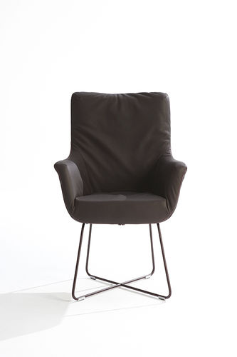 Poltrona contemporanea - CHIEF - Label Produkties bv - in pelle / bridge / marrone