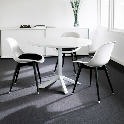 Tavolo contemporaneo - FUNK - Lammhults Möbel AB - in legno laccato / in melaminico / con supporto in alluminio