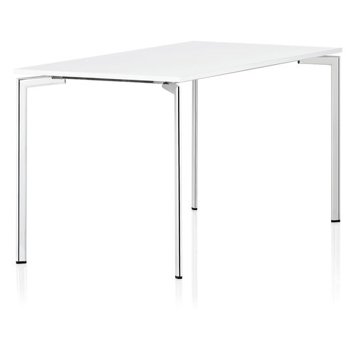 Tavolo contemporaneo - CAMPUS - Lammhults Möbel AB - in melaminico / con supporto in acciaio cromato / con supporto in quercia