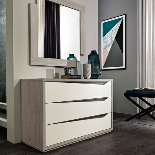 Cassettone contemporaneo - GRACE2 - M.C.S. - in legno laccato / non specificato / beige