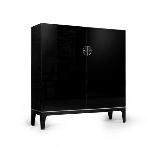 Credenza alta - MPLACE - Malerba - contemporanea / in legno / in pelle