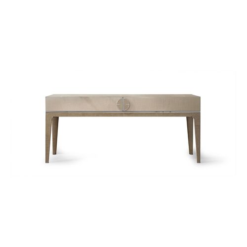 Consolle contemporanea - MPLACE - Malerba - in legno / con supporto in cuoio / rettangolare