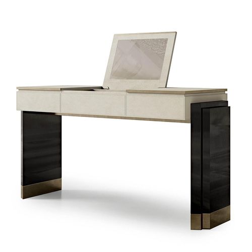 Mobile da toeletta contemporaneo - BE ONE - Malerba - in legno / in pelle / monoposto